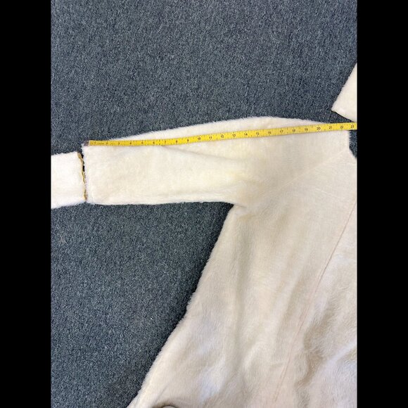 Vintage White Bunny Rabbit Costume w wired Ears Halloween Easter Short Adult - Picture 9 of 16